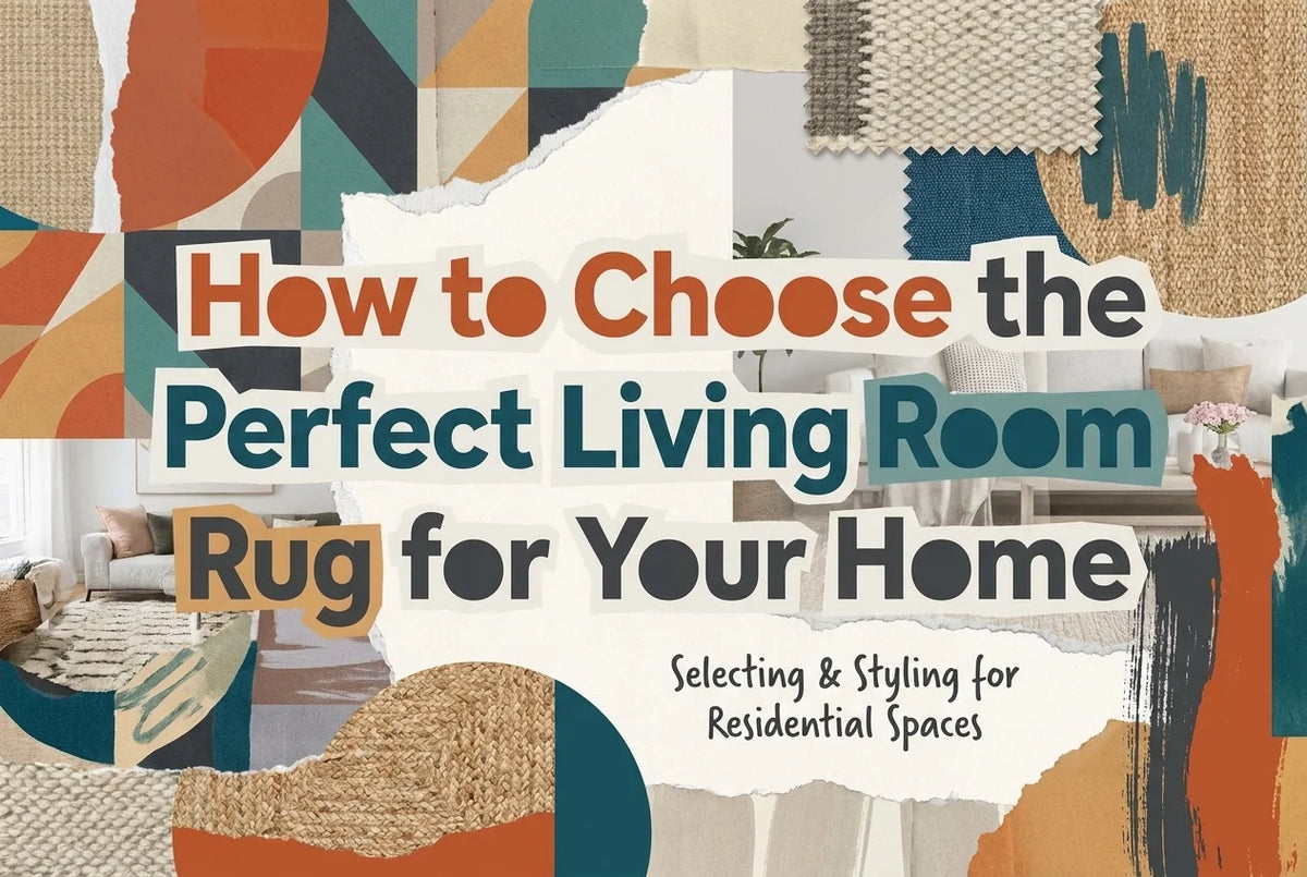 Professional header image for list-based article: How to Choose the Perfect Living Room Rug for Your Home