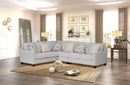 Tasman Fabric Modern Corner Sofa Set Grey