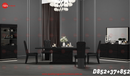 Andes Modern Luxury Dining Table Glass Top Black