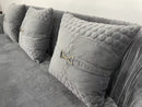 Ema Modern Fabric Sofa Set Dark Grey