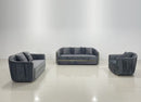 Ema Modern Fabric Sofa Set Dark Grey
