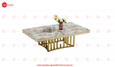 New Stela Coffee Table Marble Top Stainless Steel Base Gold