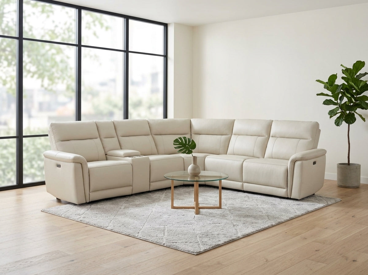 Elowen Recliner Corner Leather Sofa | Dandenong & Hoppers Crossing