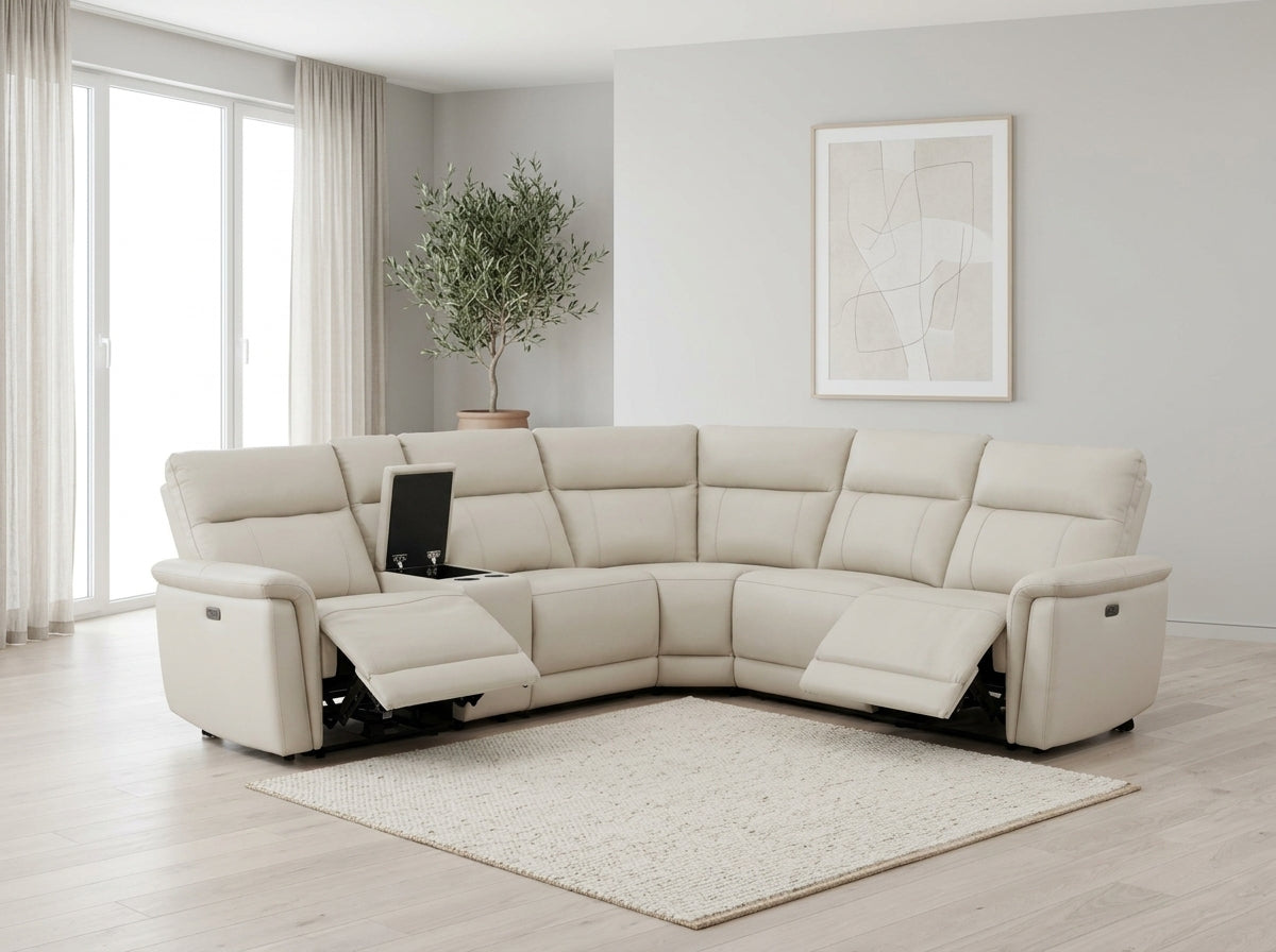 Elowen Recliner Corner Leather Sofa | Dandenong & Hoppers Crossing