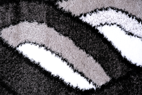 Puffy Style P667A Anthracite / Grey Modern Shaggy Area Rug