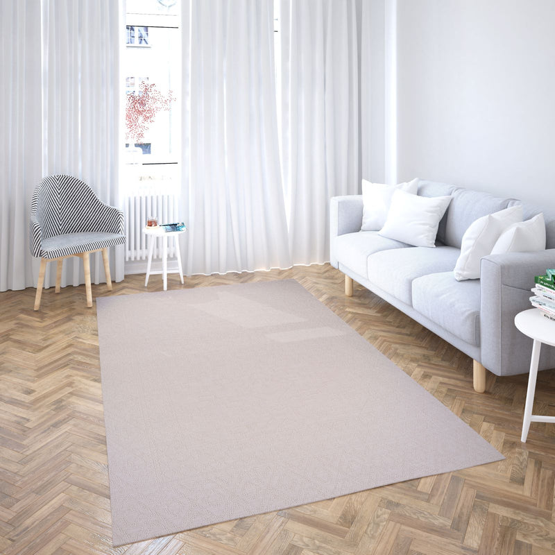 Sandra E7220 Cream Modern Area Rug For Living Room, Bedroom