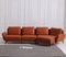 Liyana Luxury Leather Sofa Set Dark Brown