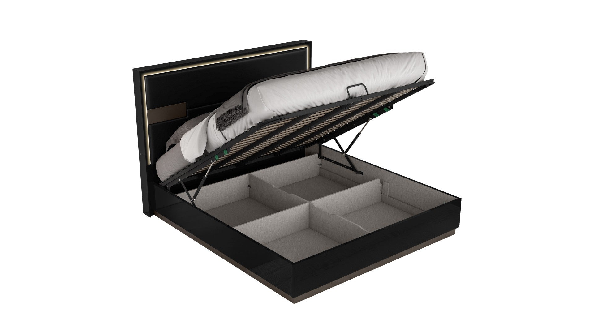 Eclipse Modern Bedroom Suite Black Bed Set