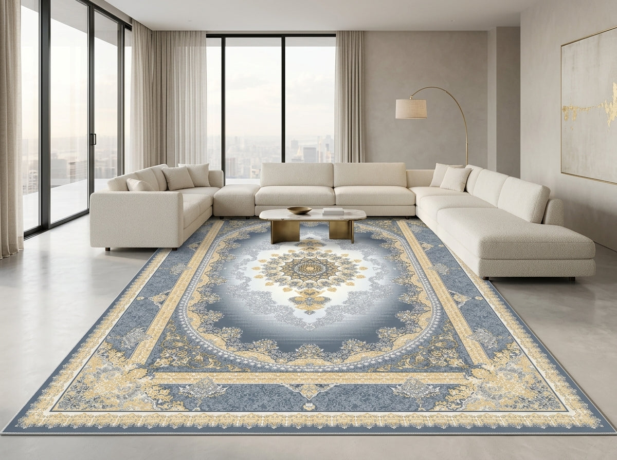 Mash 723502 Traditional Persian Area Rug Grey