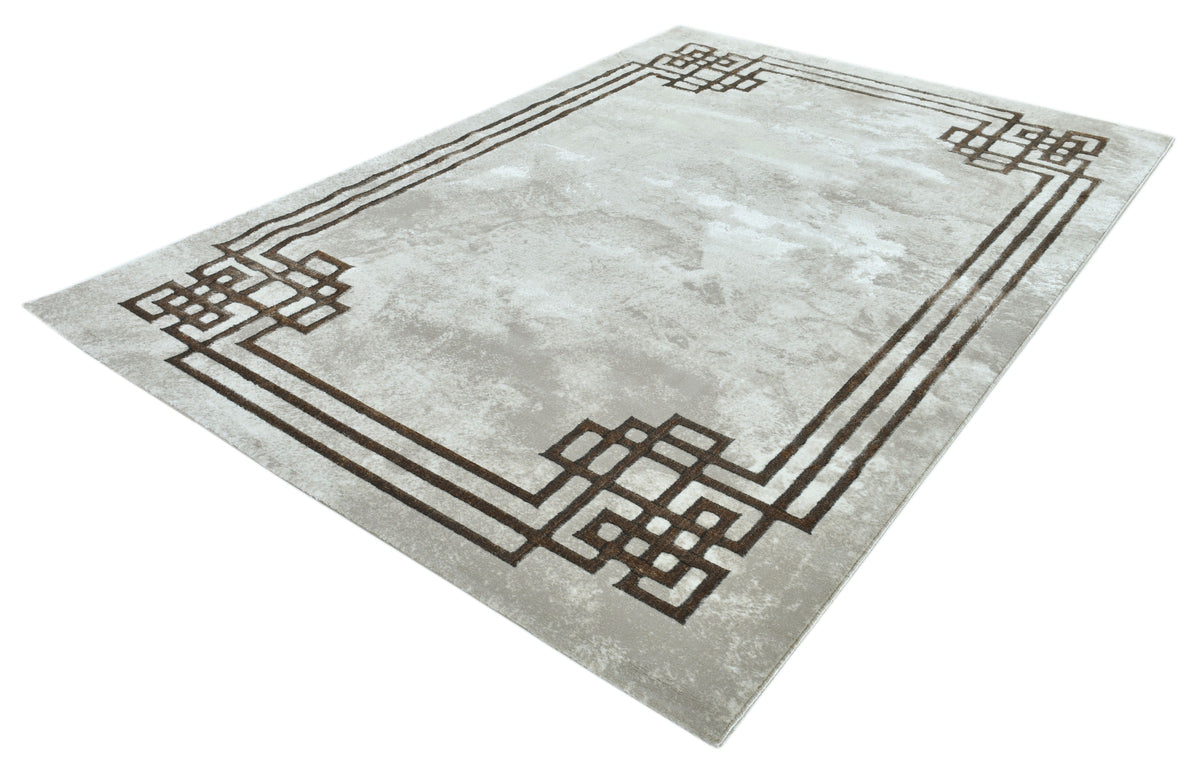 Zara Z203A Modern Area Rug Cream Vizon - Quality Rugs and Furniture