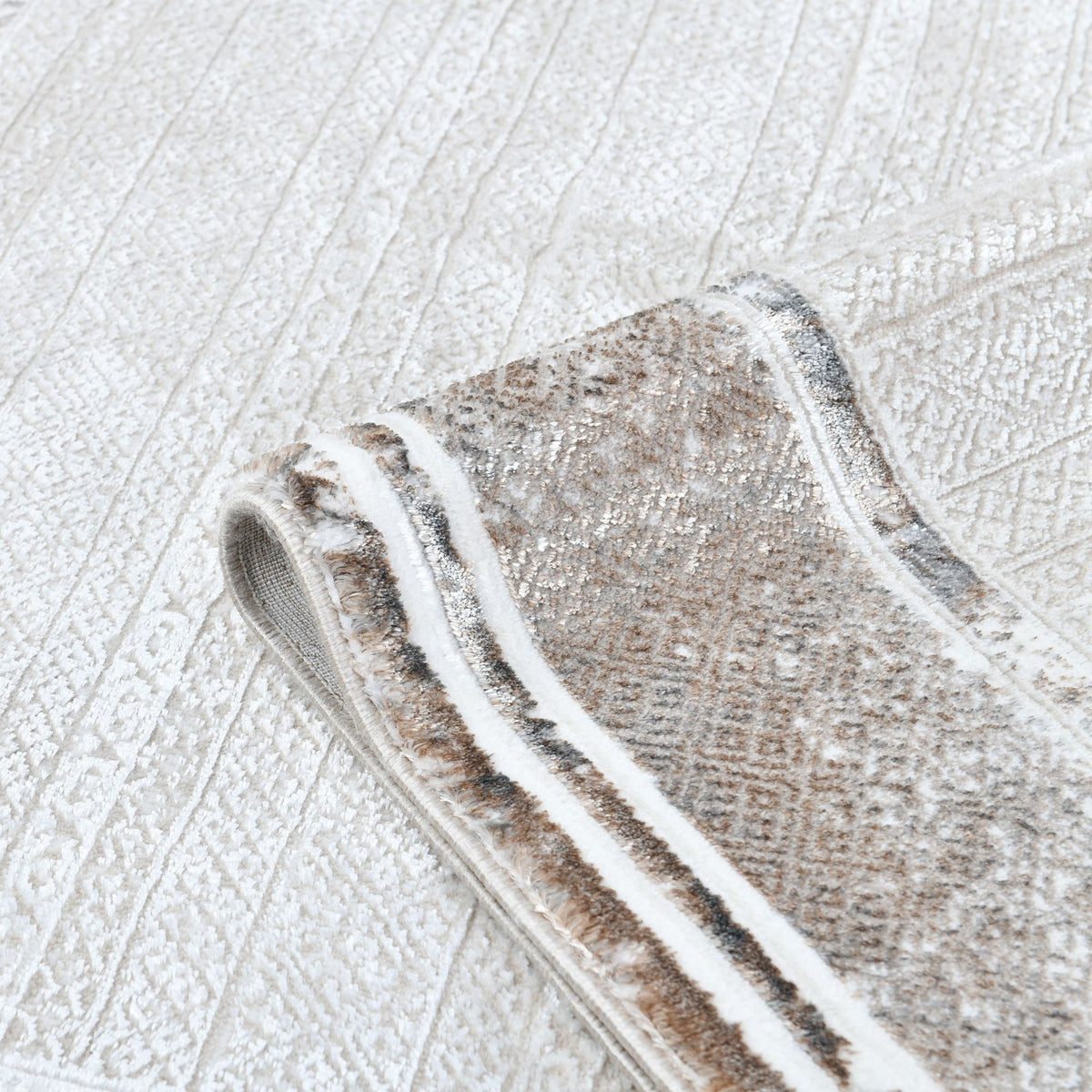 Zara Z221A Modern Area Rug Cream Vizon - Quality Rugs and Furniture