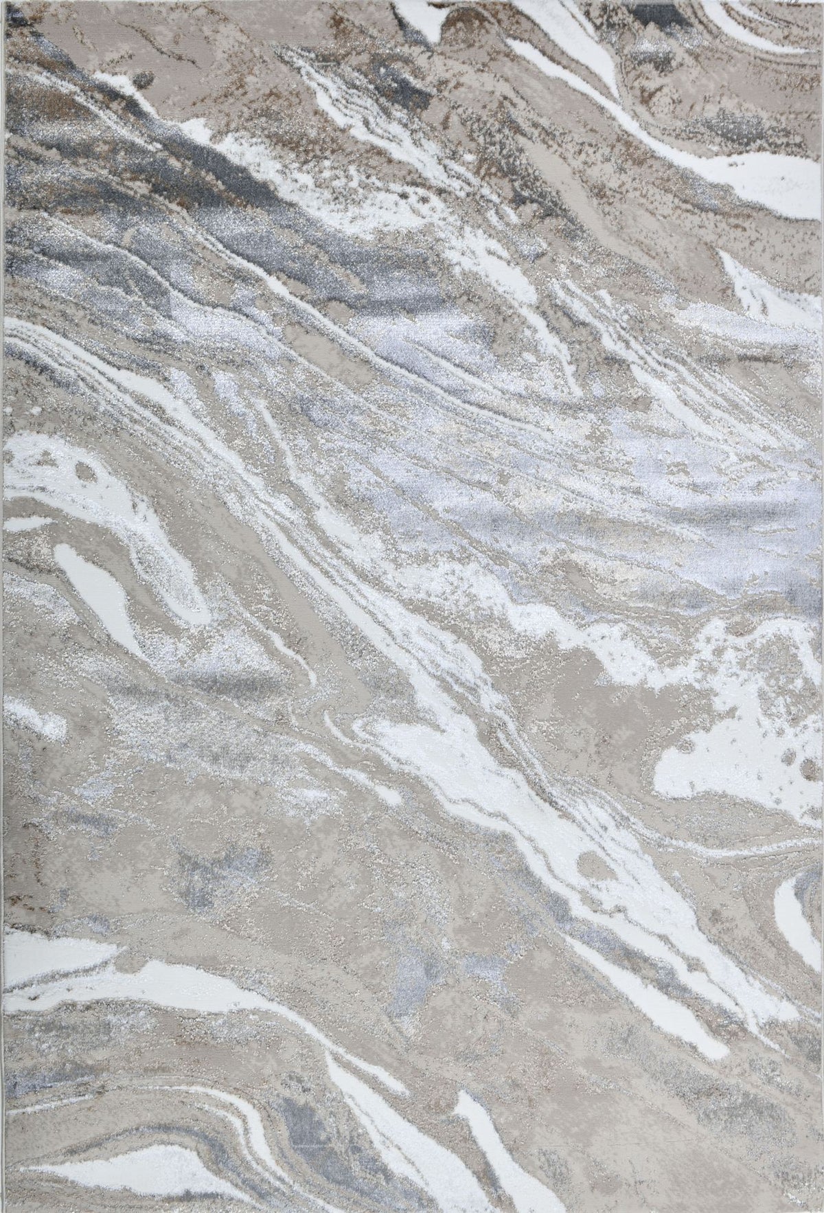 Zara Z351B Modern Area Rug Dark Beige Vizon - Quality Rugs and Furniture