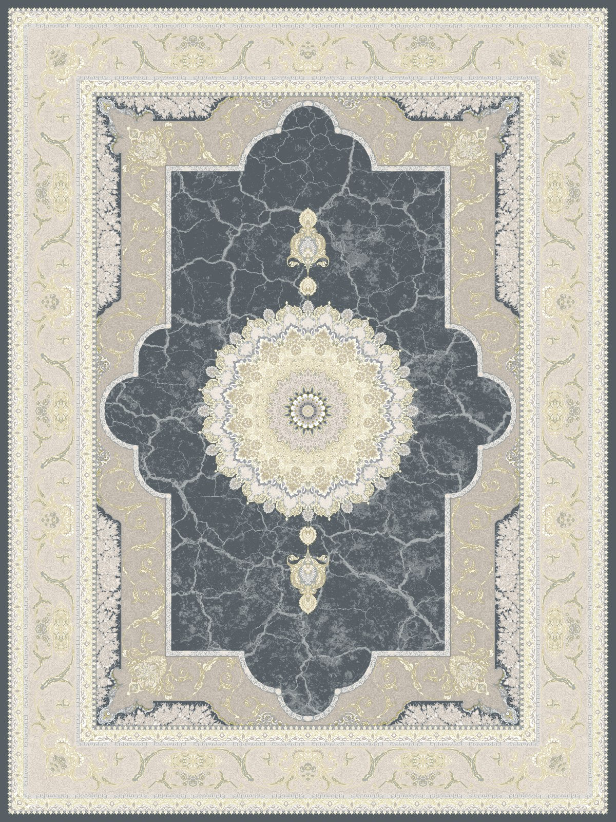 Nasim Traditional Persian Area Rug Smoky