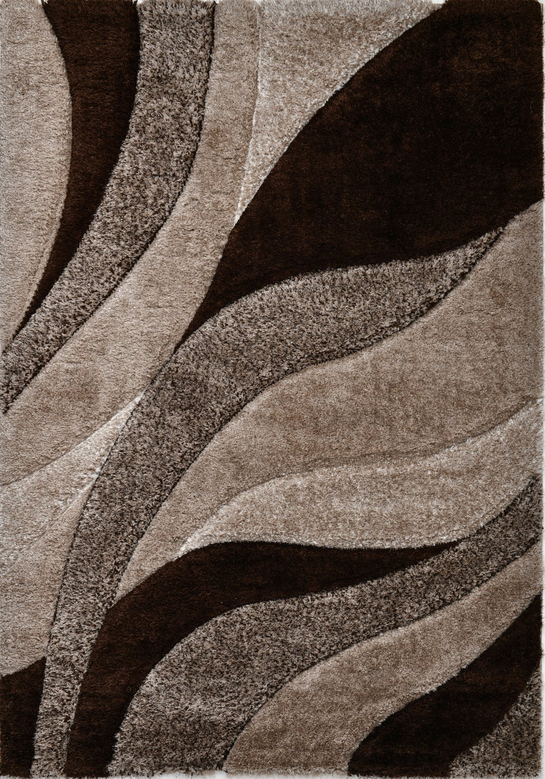 Puffy Style P462C Modern Area Rug Vizon Brown - Quality Rugs and Furniture