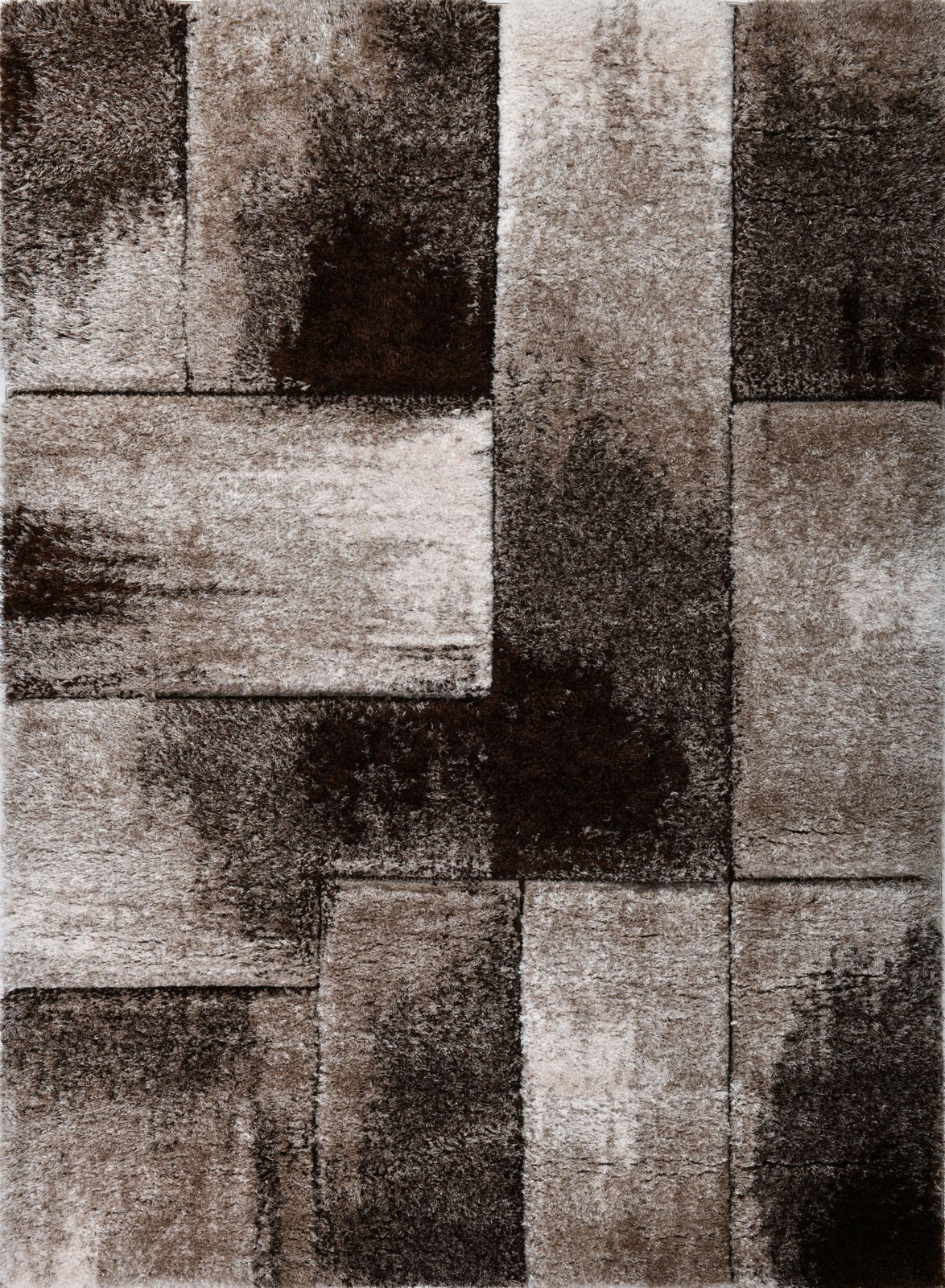 Puffy Style P733B Modern Area Rug Vizon Brown - Quality Rugs and Furniture