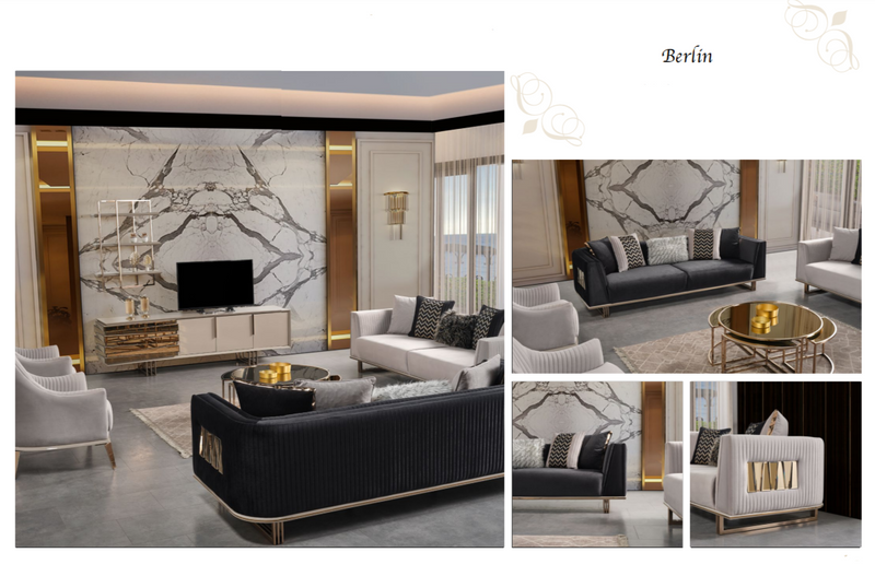 Berlin Art Deco Sofa Set Modern Mid Century