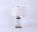 Table Lamp MK1797 Crystal and Iron Hardware with Glass Accents