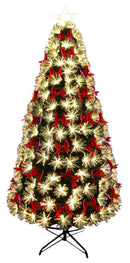 Christmas Tree T2041A Fiber Optic, Flashing Bow