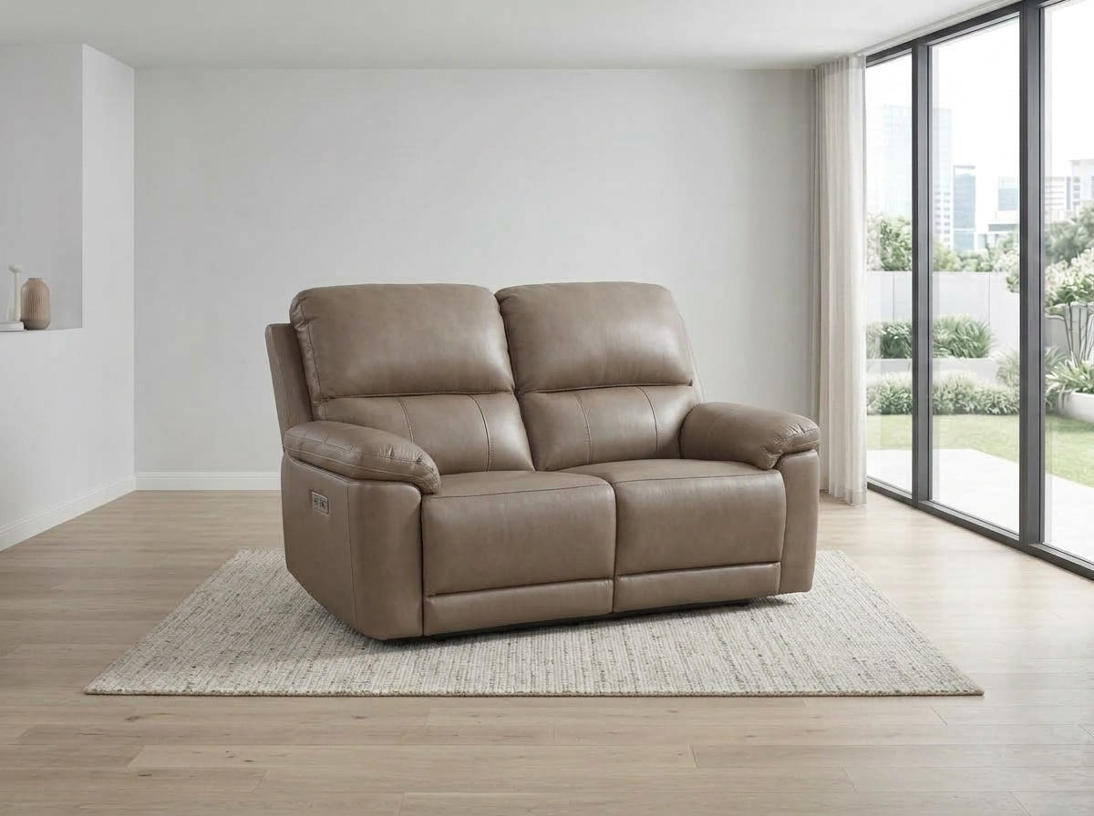 Wynn Modern Electric Recliner Sofa Set Taupe