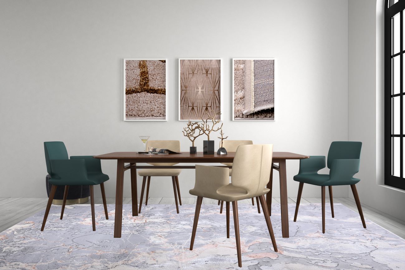 Almira E5226 L.Grey - N.Rose Modern Hallway Runner - Quality Rugs and Furniture