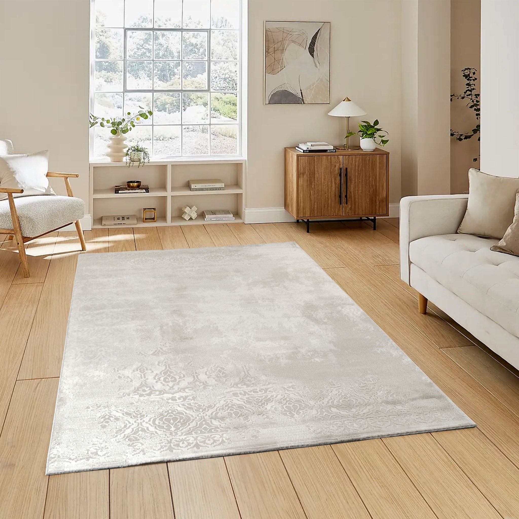 Anemon T020C Modern Area Rug L.Beige Cream - Quality Rugs and Furniture