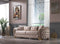Arizona Velvet Modern Sofa Set Beige Gold