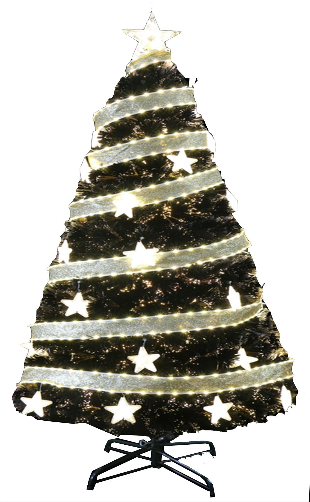Christmas Tree T1138A - 150cm Height, Leather, Copper Wire Lights - Quality Rugs and Furniture