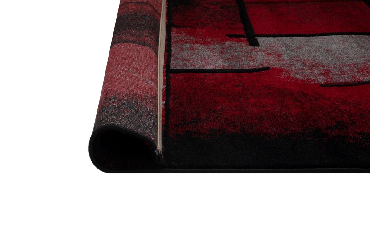 Faery G8272 Dark Red - Black Modern Area Rug - Quality Rugs and Furniture