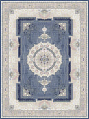 Ivan Traditional Persian Area Rug Sky Blue