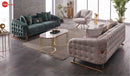 Laguna Modern Fabric Sofa Set Gold