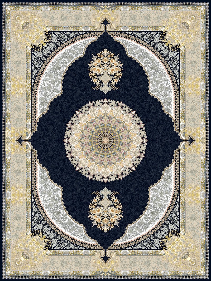 Negar Navy Traditional Persian Area Rug - Quality Rugs and Furniture