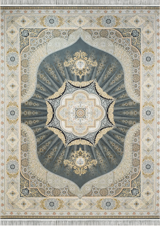 Noor Dolphin Blue Traditional Persian Area Rug - Quality Rugs and Furniture