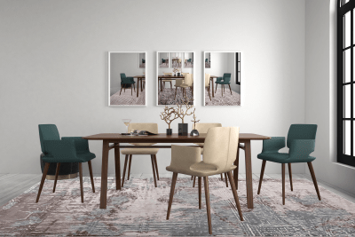 Sofia 8233A Dark Vizon / Light Vizon Modern Area Rug - Quality Rugs and Furniture