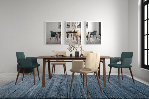 Sofia 9840A Blue / Light Vizon Modern Area Rug - Quality Rugs and Furniture