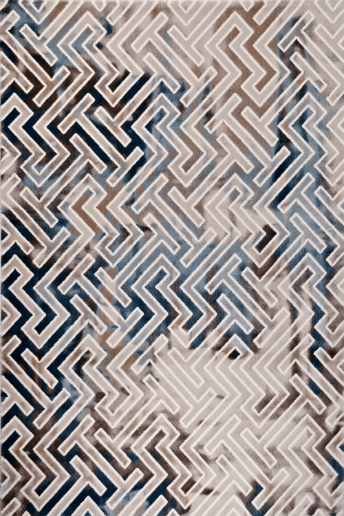 Sofia 9970A Dark Vizon / Light Blue Modern Area Rug - Quality Rugs and Furniture