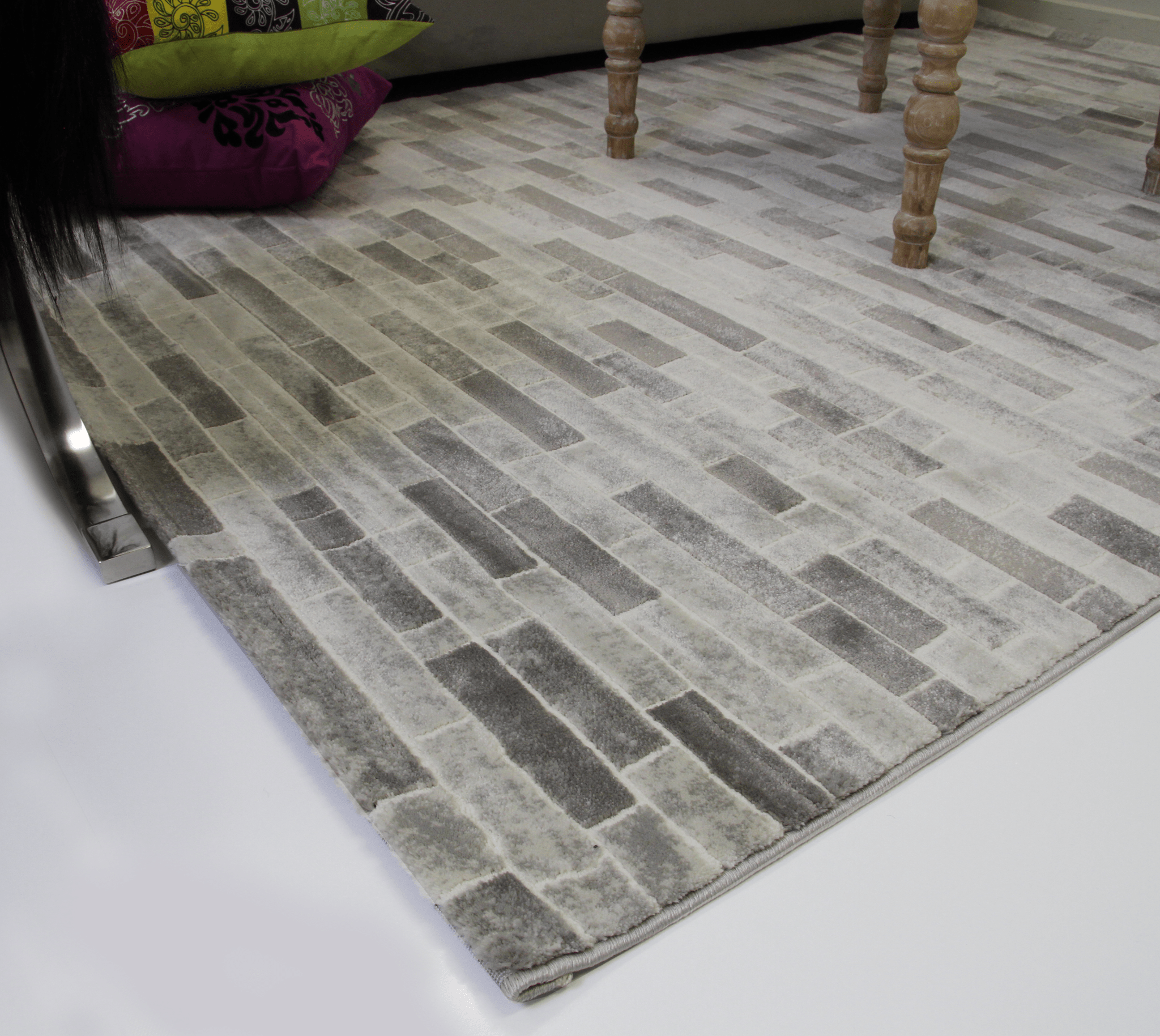 Sofia D051A Cream/L.Grey Modern Area Rug - Quality Rugs and Furniture