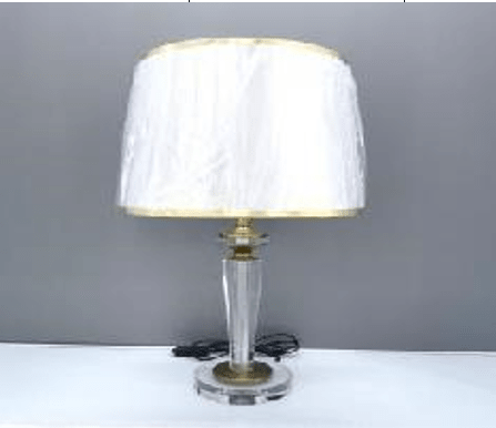 Table Lamp MK1019 Sleek Crystal and Iron Hardware - Quality Rugs and Furniture