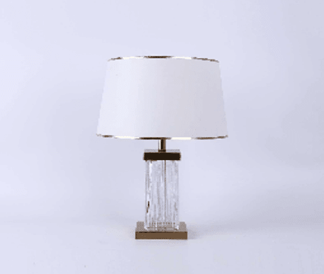 Table Lamp MK1797 Crystal and Iron Hardware with Glass Accents - Quality Rugs and Furniture