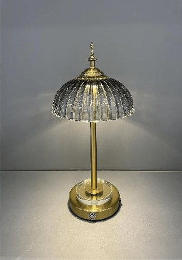 Table Lamp MK1959 - 1 Distinctive Hardware Featuring Glass and Iron - Quality Rugs and Furniture