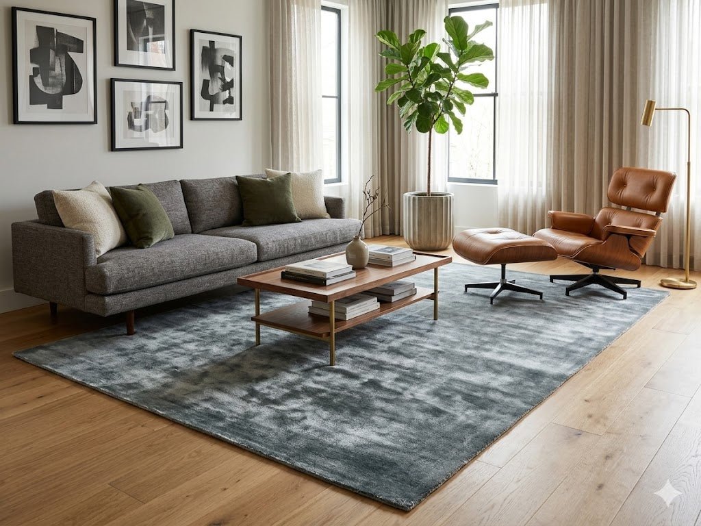 Thomas Collection Hand Woven Wool Rug Charcoal - Quality Rugs and Furniture