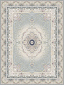 Vila Traditional Persian Area Rug Silver