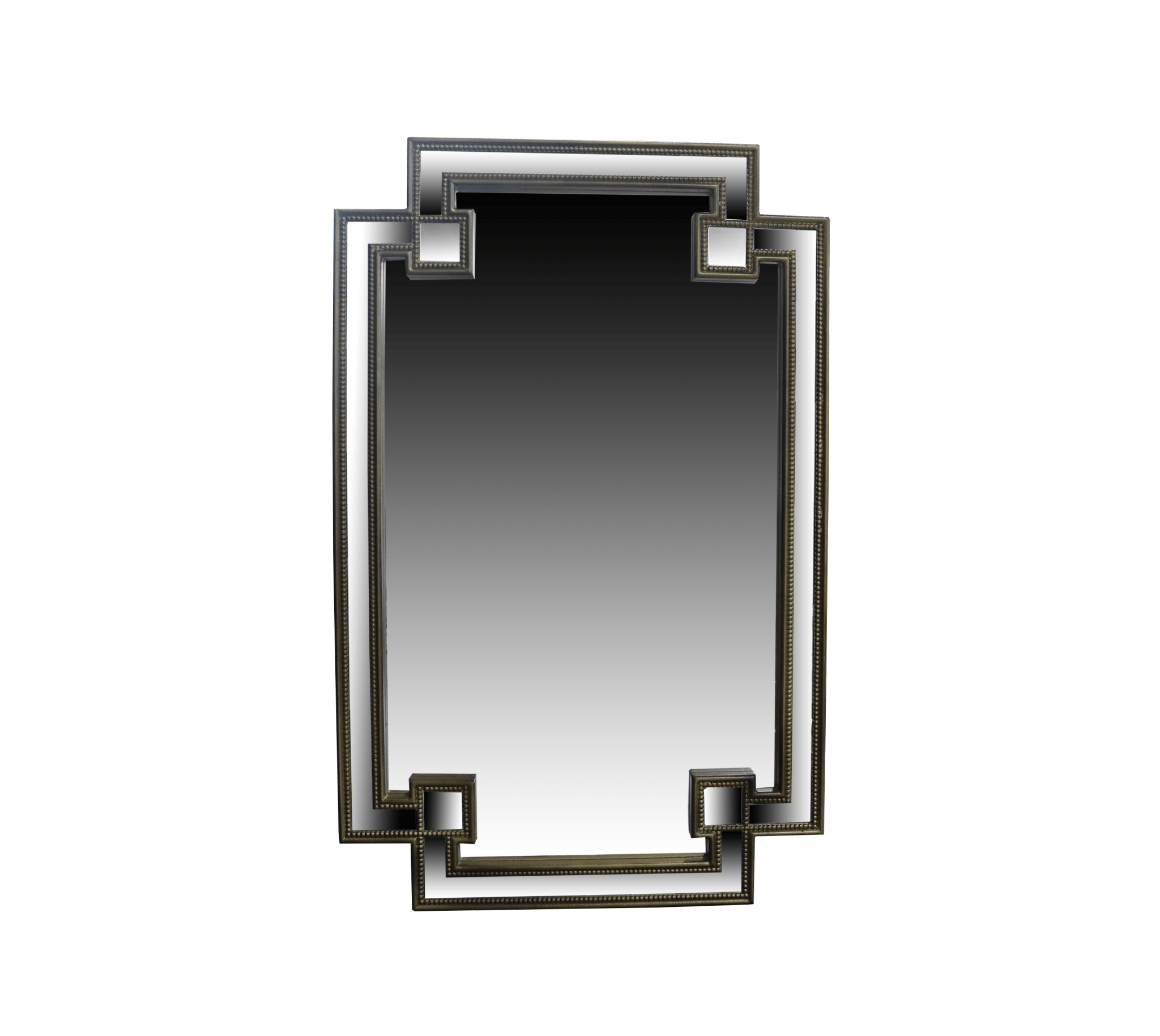 106A Rectangle Decorative Wall Mirror MDF Frame Gold - Quality Rugs and Furniture