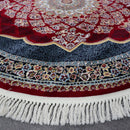 A ROUND RUG | Zomorod 25036 Red Round Traditional Rug | Quality Rugs and Furniture