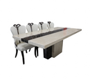 A DINING TABLE | Newcastle Dining Table Cream Brown | Quality Rugs and Furniture