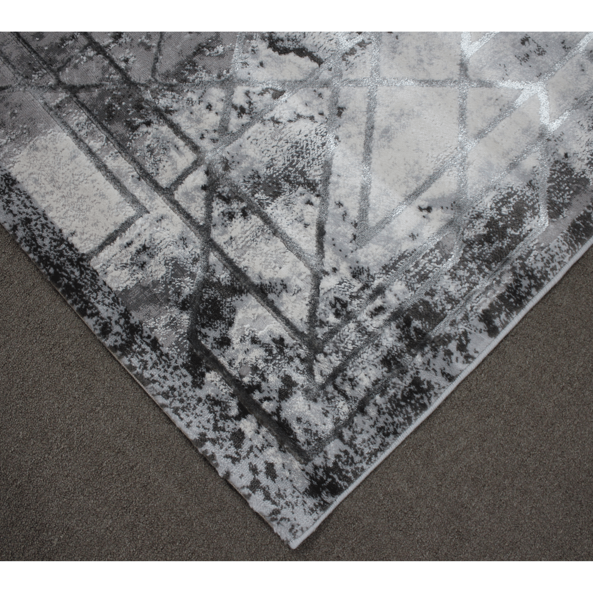 Almira He370 L.Grey Grey Modern Rug - Quality Rugs and Furniture