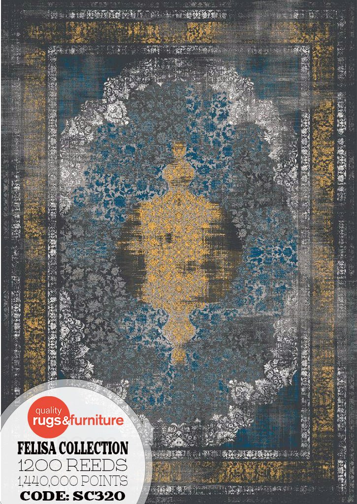Felisa SC320 Persian Modern Traditional Rug Acrylic Tencel - Quality Rugs and Furniture