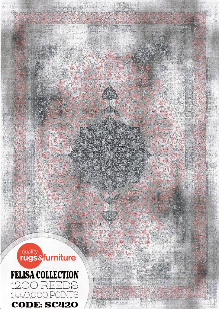 Felisa SC420 Persian Modern Traditional Rug Acrylic Tencel - Quality Rugs and Furniture