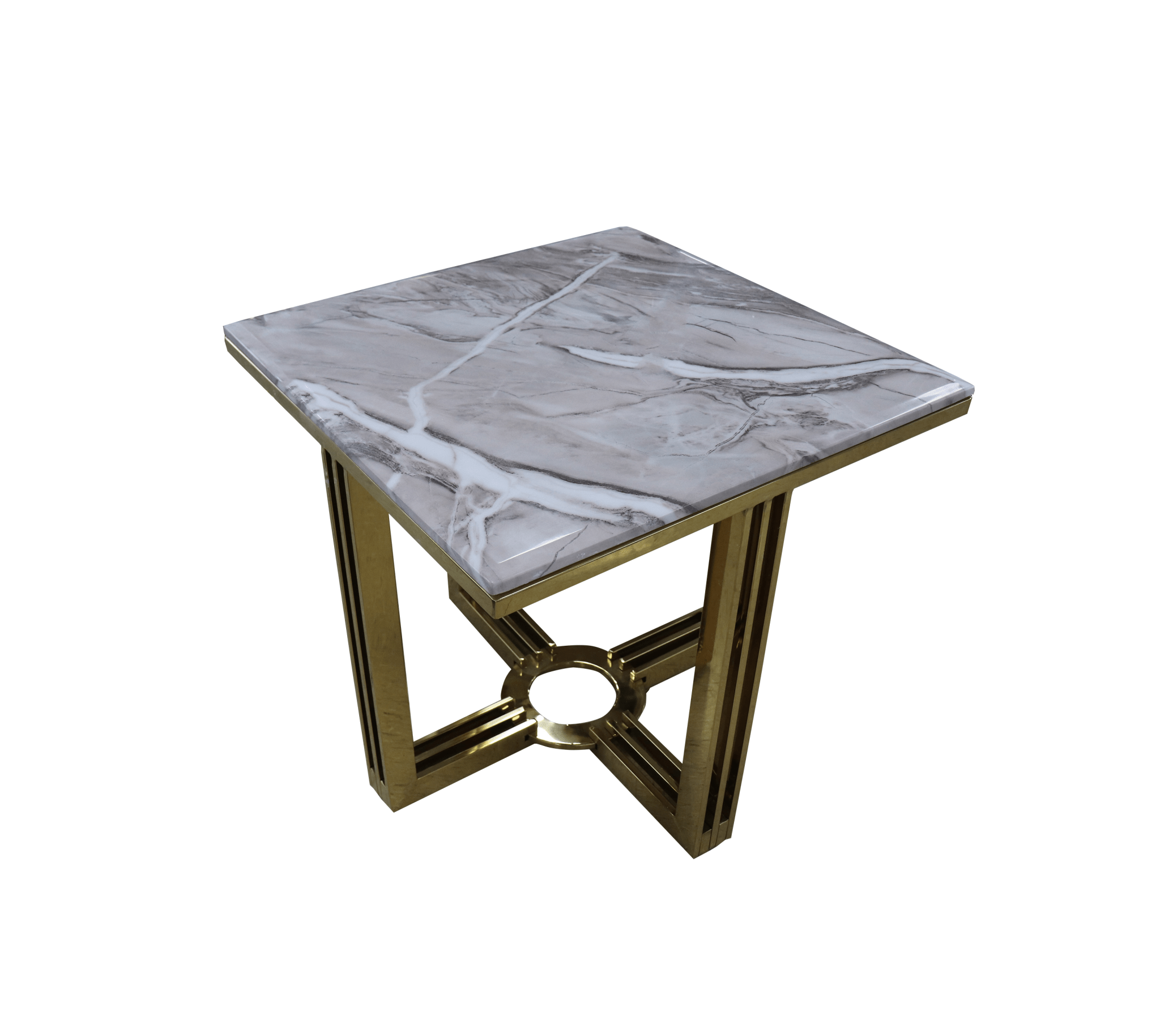 Grace Coffee Table Stainless Steel Base Marble Top Gold - Quality Rugs and Furniture