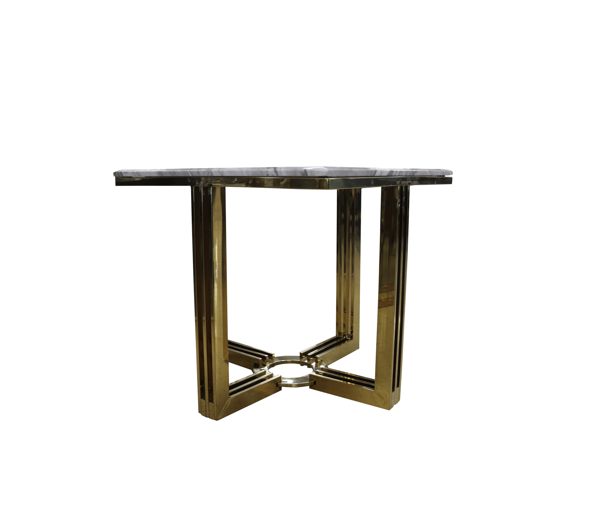 Grace Coffee Table Stainless Steel Base Marble Top Gold - Quality Rugs and Furniture