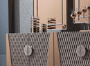 Lucas Stainless Still Base Modern Buffet Hallway Table with Mirror Gold
